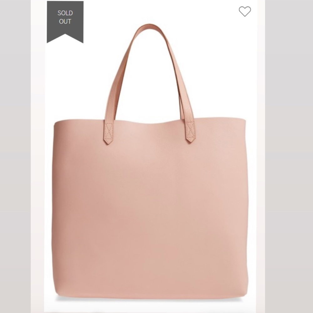 NWT Madewell Pink leather tote
